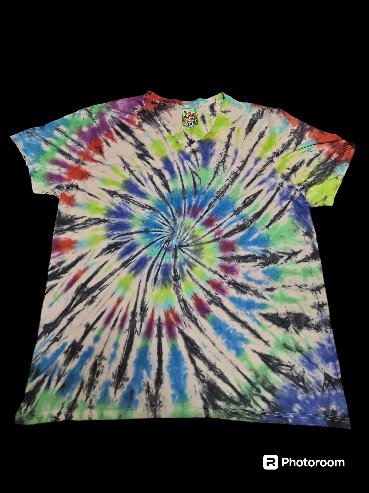 Xl tie dye v neck 08