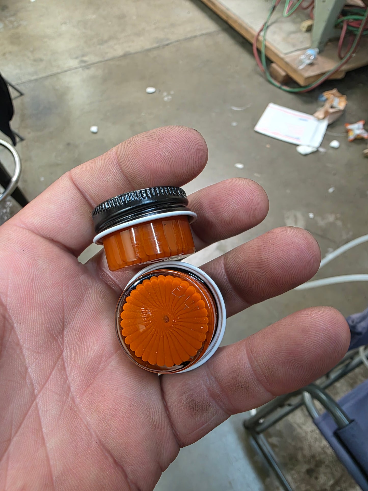 Micro orange jar