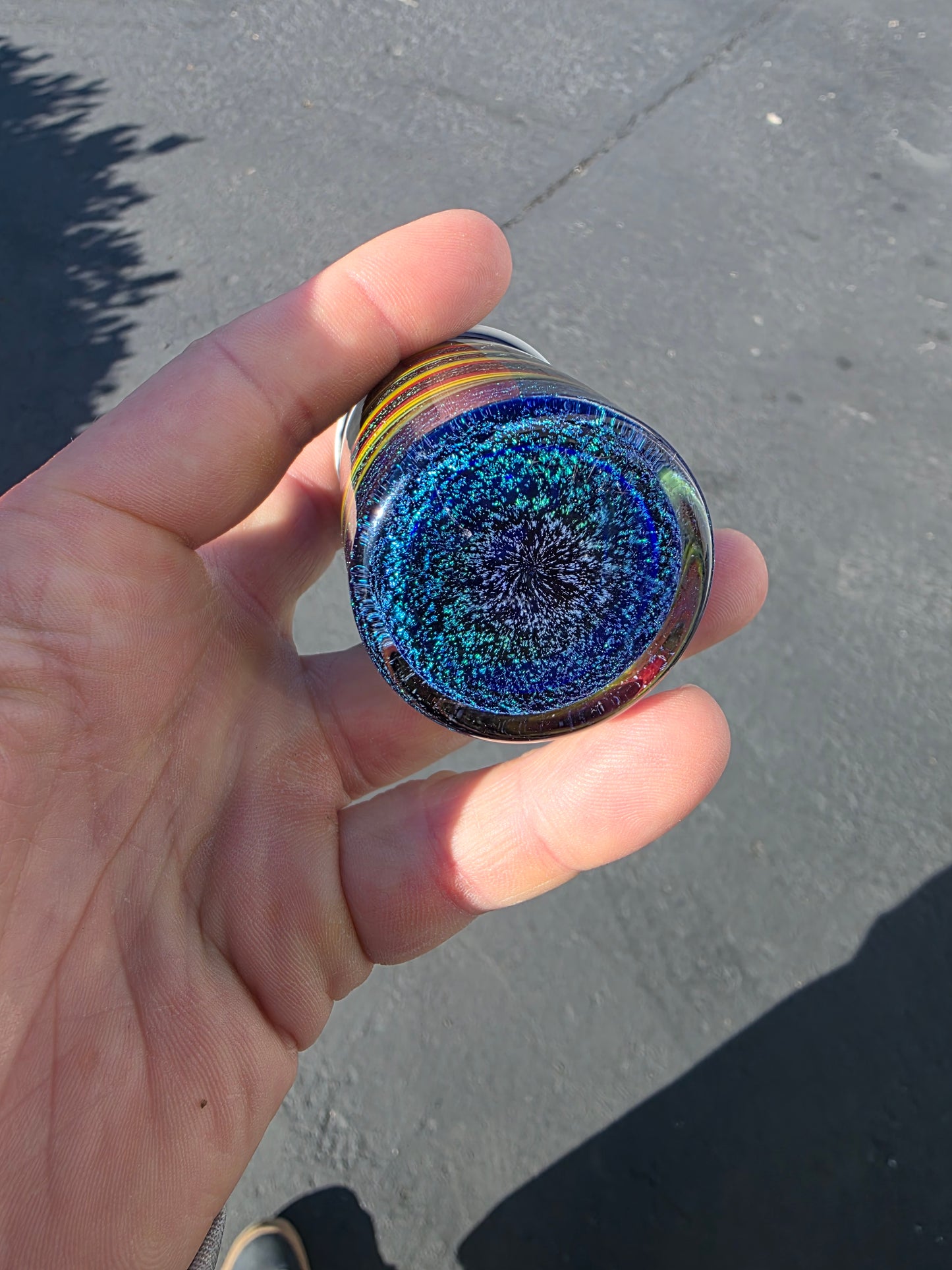 Xl diechroic rasta jar