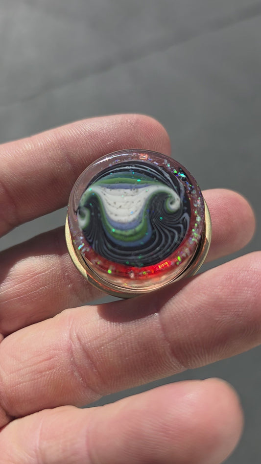 Micro opal jar with beach ball