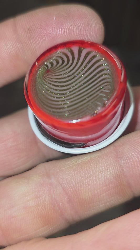 Micro red with worked bottom jar