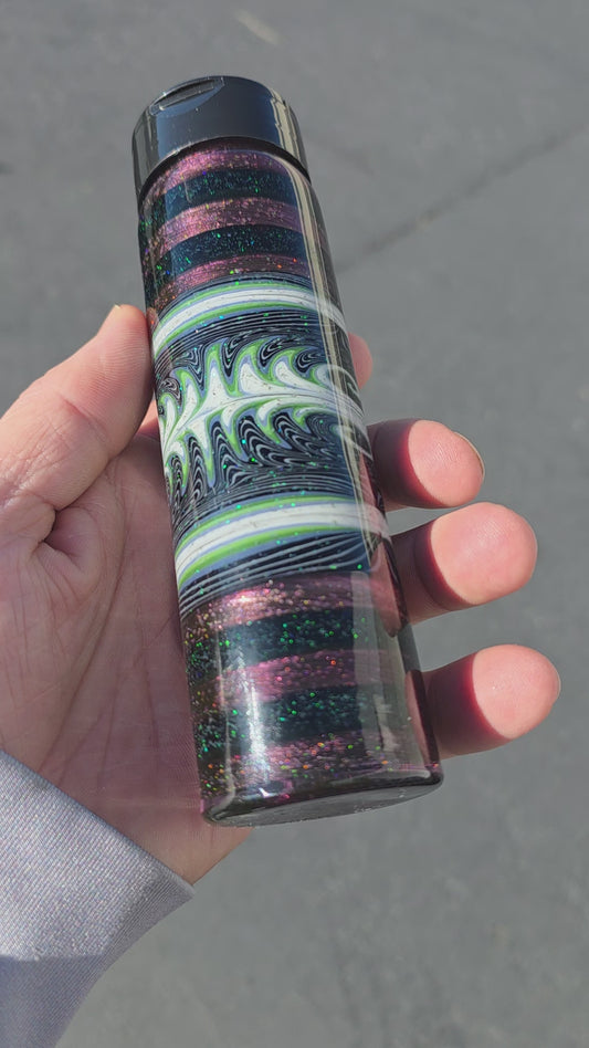 Xl tall gold amethyst jar