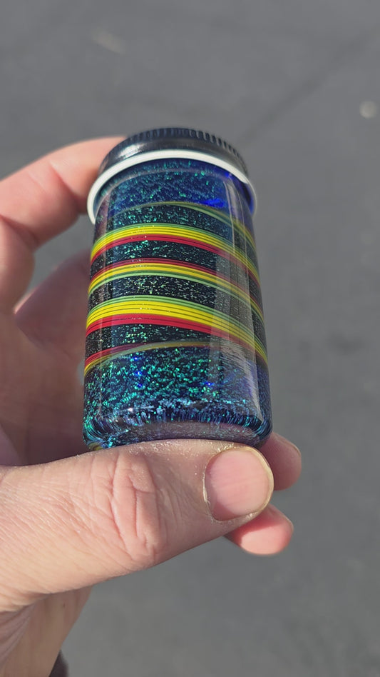 Xl diechroic rasta jar