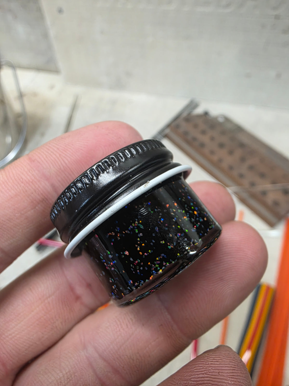 Micro black opal jar