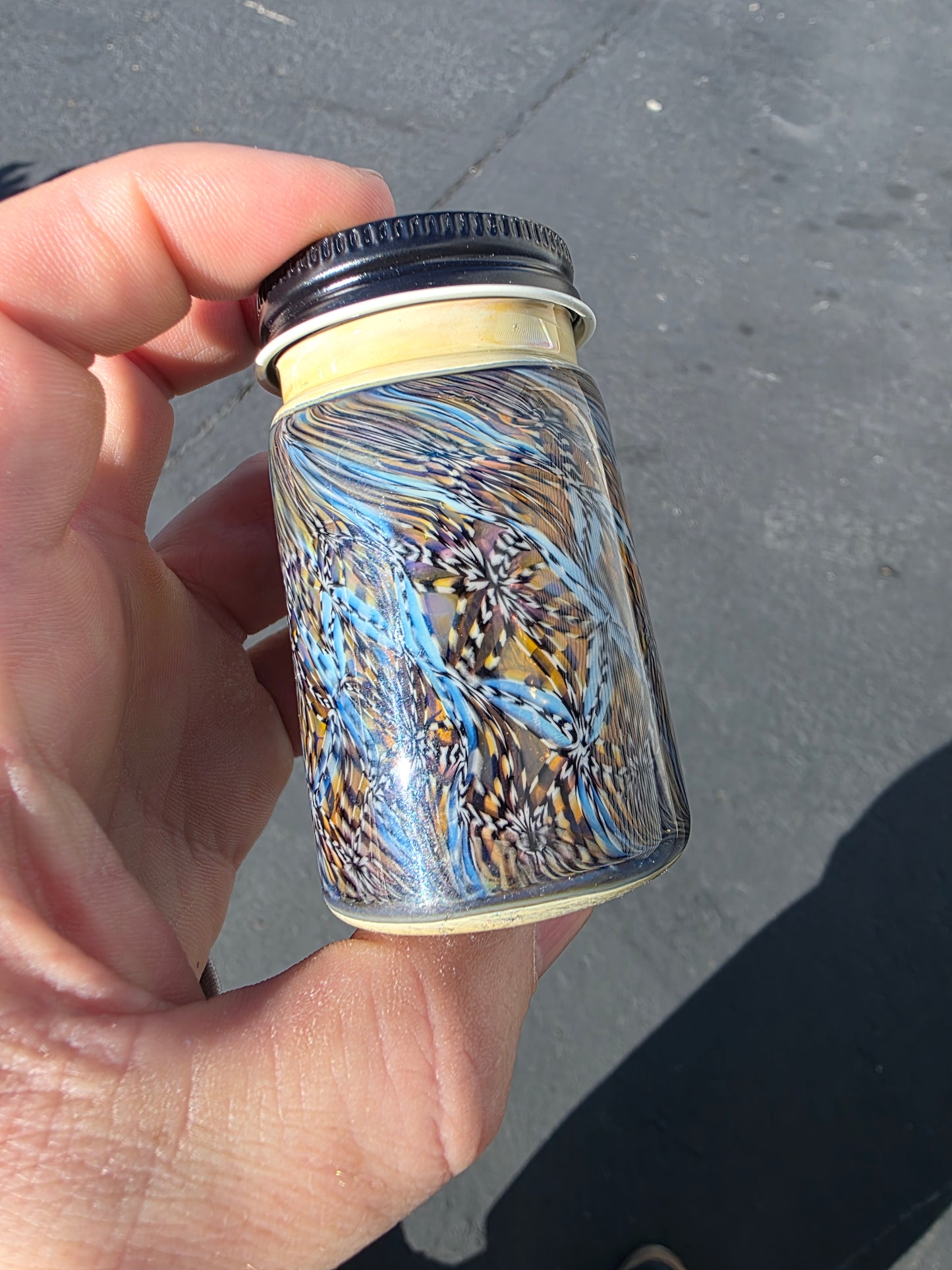 Xl blue caramel jar