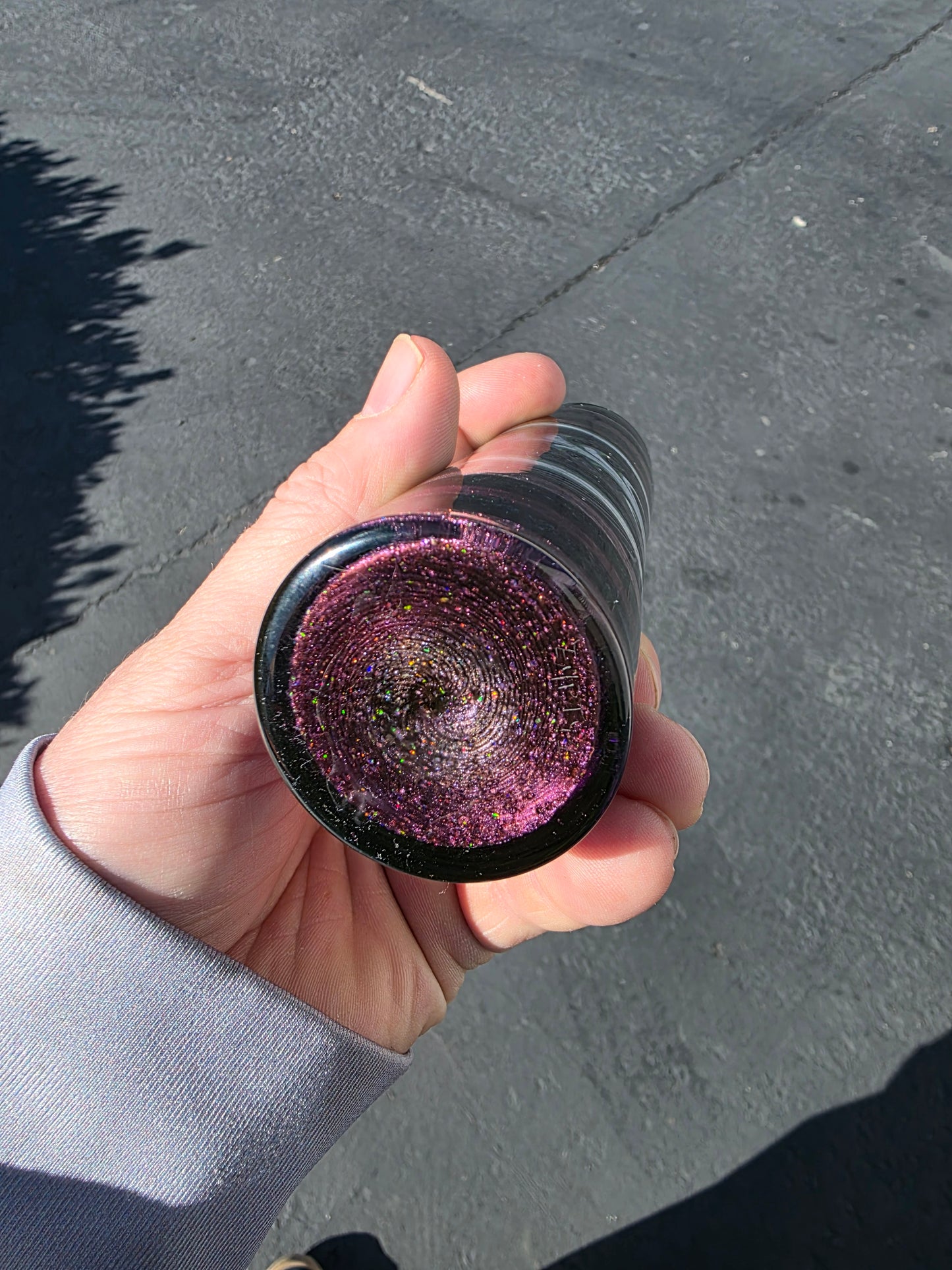 Xl tall gold amethyst jar