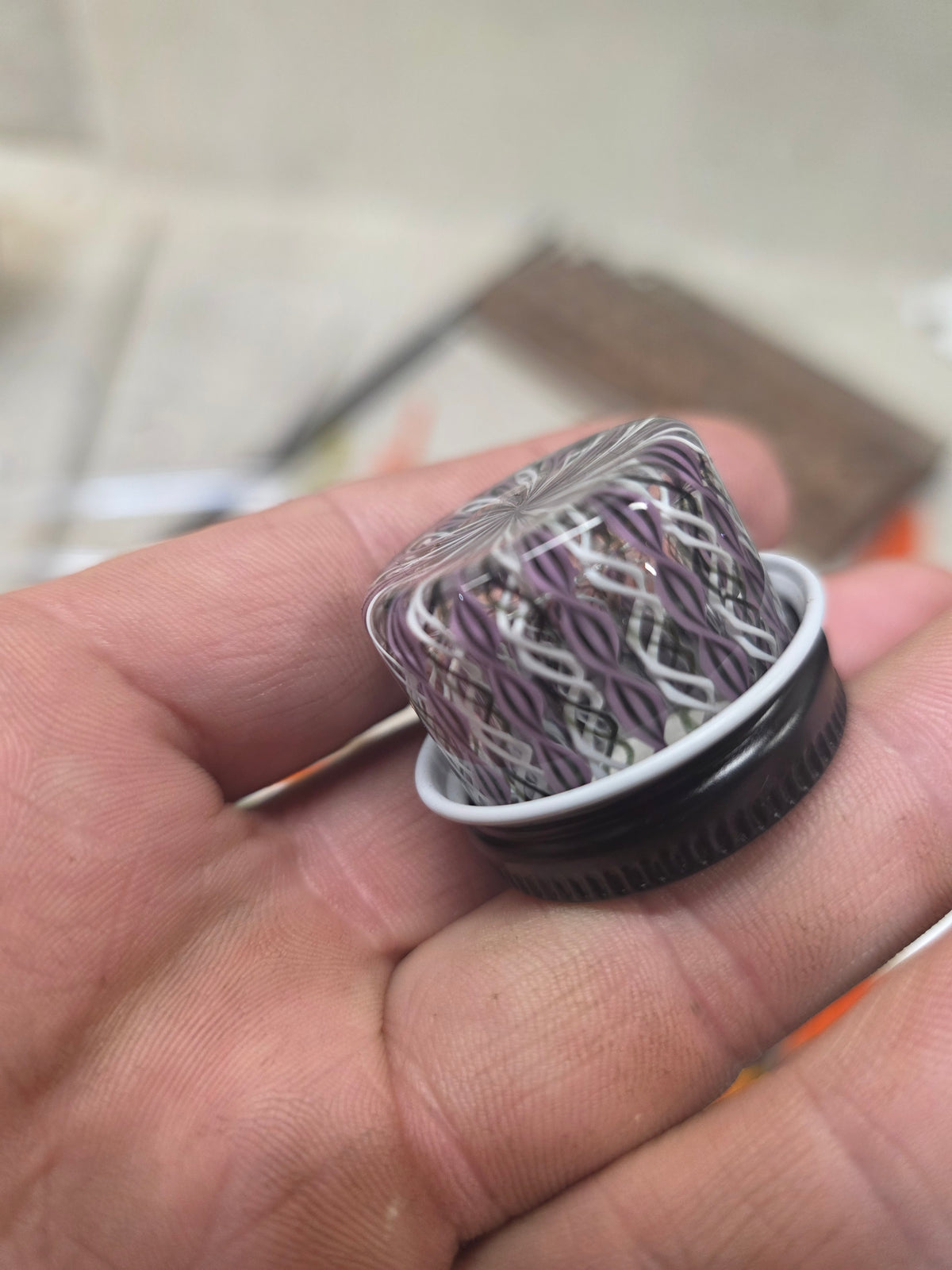 Micro cane worked jar