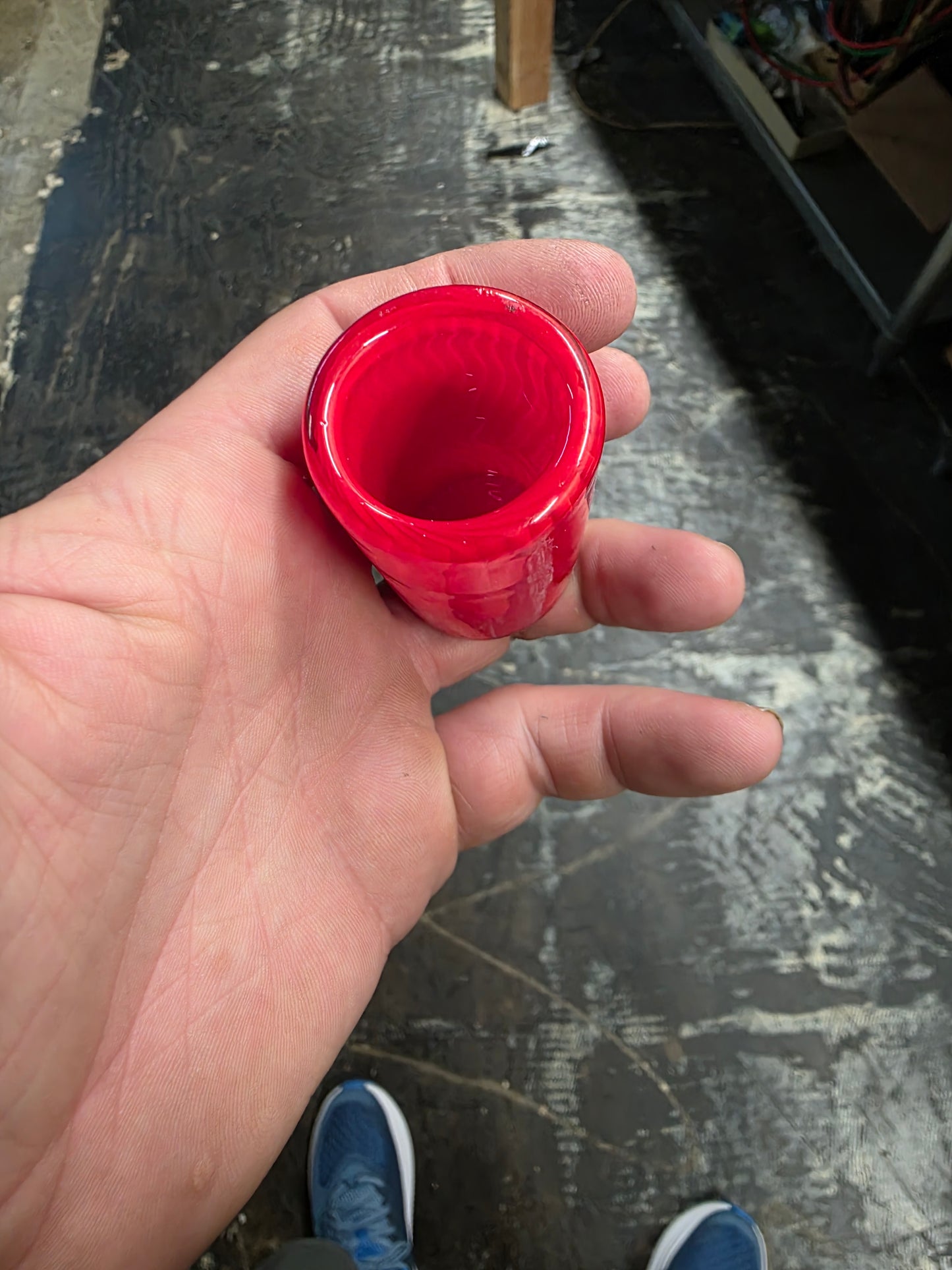 Shot glass red