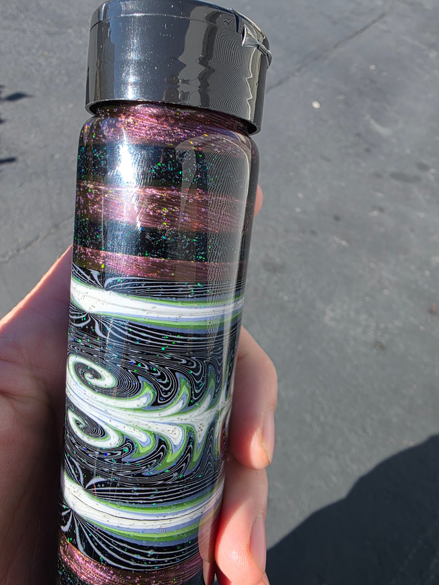 Xl tall gold amethyst jar