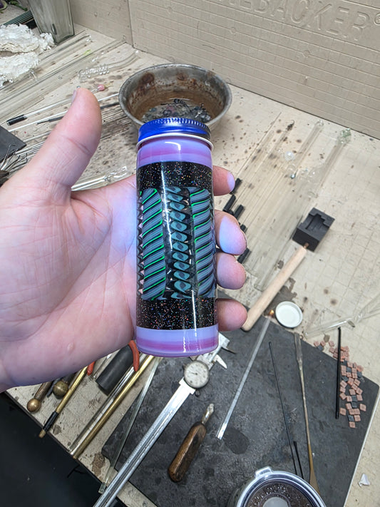Tall Galactic Opal Weave Jar
