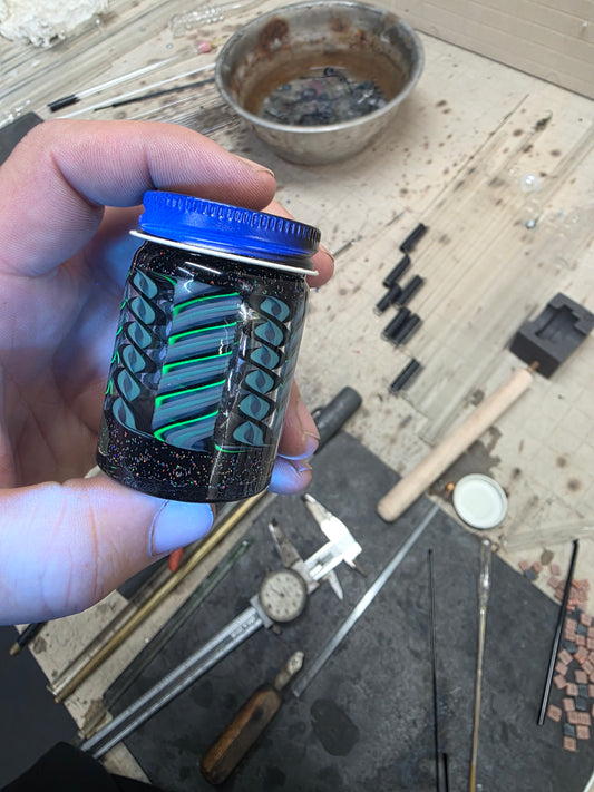Large Opal Weave Jar