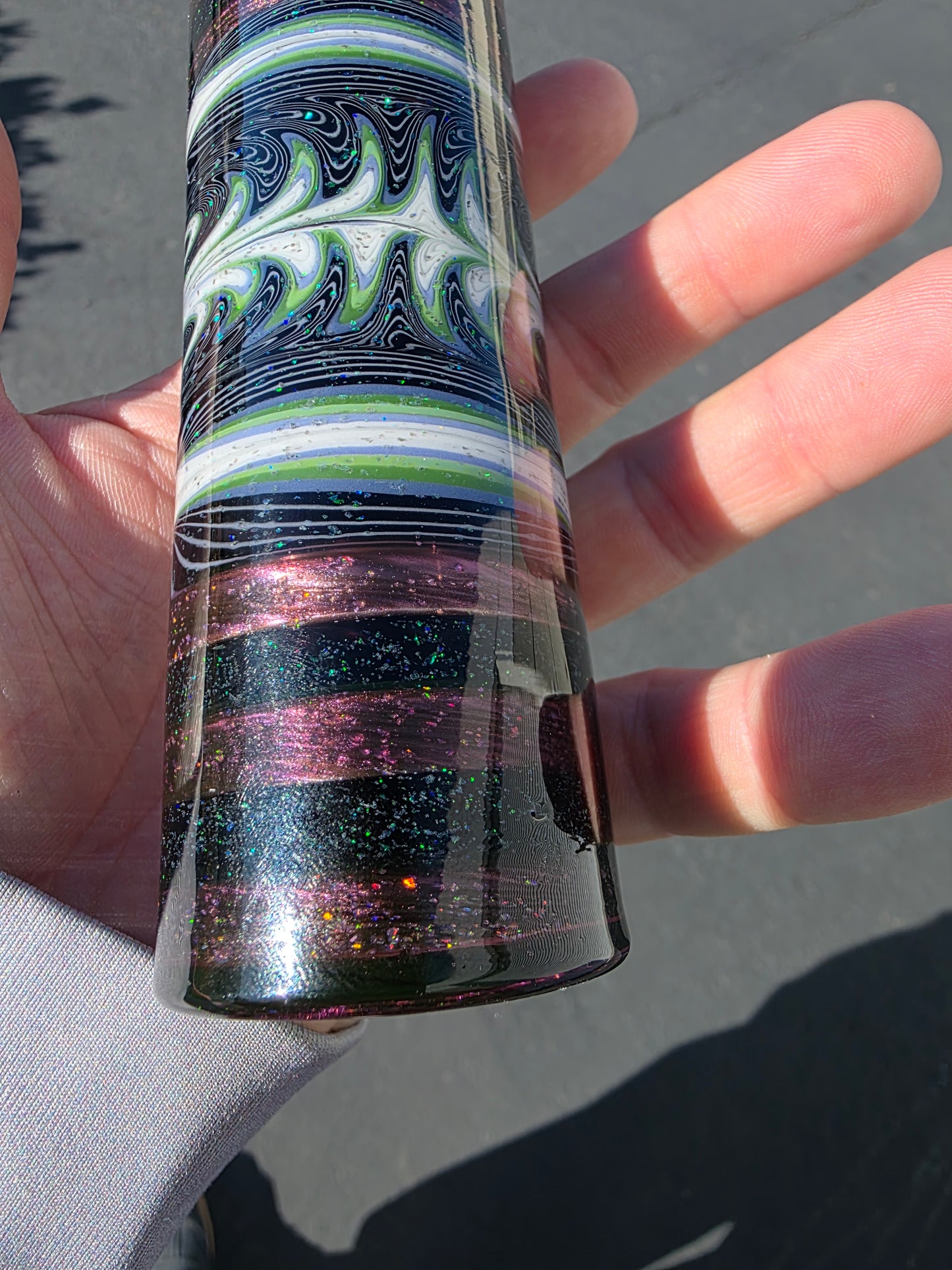 Xl tall gold amethyst jar